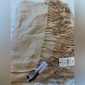 Talbots NWT Gold Shimmer Scarf